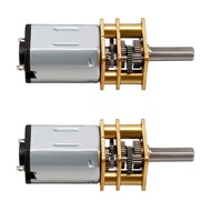 2Pcs DC 12V 500RPM Micro Speed Reduction Motor Mini Gear Box N20 Motor with 2 Terminals for RC Car R