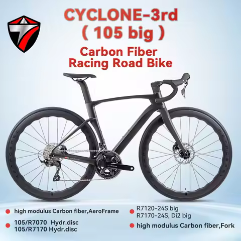 Twitter CYCLONE 3rd Carbon Fiber Road Bike 105 Groupsets 24 Speed Mechanical/Di2 Shifting Hydraulic 