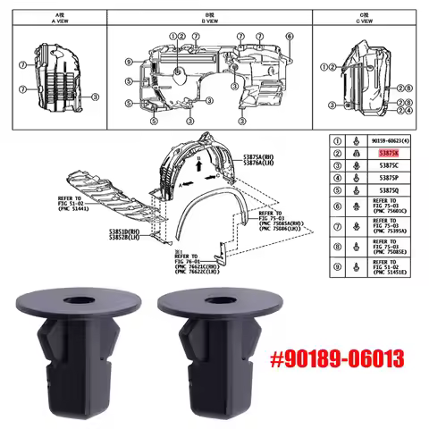 Fender Liner Screw Grommet 9018906013 Wheel Arch Mudguard Clip Fit Toyota 4Runner Camry FJ Corolla L