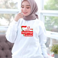 MERAH Laos Garuda Indonesia Red and White August T-shirt Bsju 1945 Merput Trendy Women's Tops T-shir