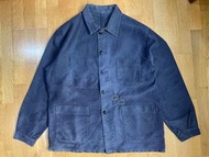 Vintage 1960s French Black Moleskin Jacket 法國工裝 鼴鼠皮 工作外套 古著
