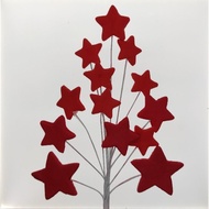 Red Stars Bunch edible flower cake topper Gumpaste Topper sugar flowers edible flower