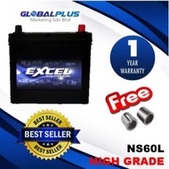 (Ambil Sendiri Di Kilang@Own Pickup)Excel Ns60L 48B24L / 50B24L Maintenance Free Battery For Proton 