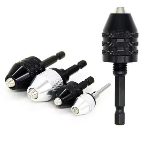 Quick Change Converter Mini Drill Chuck Keyless Screwdriver Impact Driver Adaptor Drill Drilling Con