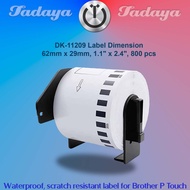 Label Thermal Refill Bro Etiket DK-11201 11204 11241 Ink Die-cut Length Paper Printer Compatible DK1