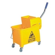 20-Liter Mini Single Bucket with Wringer Wringer, Yellow