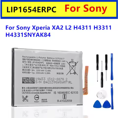 New LIP1654ERPC Phone Battery 3200mAh For Sony Xperia XA2 L2 H4311 H3311 H4331SNYAK84 Replacement Ba