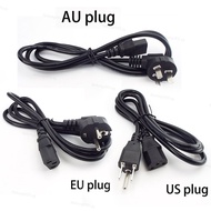 Euro Plug US AU Extension Electric LCD Cord 1.5m  For Monitor Printer IEC C13 AC Power Supply Cable 