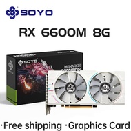 SOYO Radeon RX6600M 8GB Graphics Card GDDR6 128Bit PCI-E 4.0×8 8Pin GPU AMD RX 6600M HDMI DP Desktop