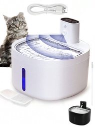 Wireless Automatic Cat Water Fountain - 88oz/2.6L/0.69Gal, With Motion Sensor Auto Water Supply, 3 M