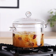 A...Household Complementary Food Instant Noodle Bowl Open Flame Stew Pot Milk Pot Borosilicate Glass Instant Noodle Pot Glass Small Cooking Pot Can Open Fire