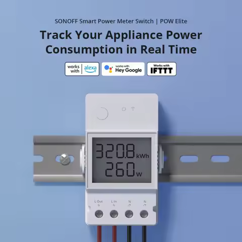 SONOFF 16A/20A WiFi Smart Power Meter POW Elite Meter Switch Wireless Smart Light Switch EWeLink APP