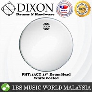 Dixon 13 PHT113CT White Coated Drum Skin Head Drumhead For Tom Snare Set Kit (PHT113)