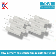 【♚】10Pcs 10W Ceramic Cement Resistor 5% In A Pack 0.1R 0.22 0.33 0.5 Ohm 6.8K 0.25R 0.5R 3R 27R 12R 