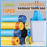 Drawstring Garbage Bag/ Trash Bag/ Rubbish Bag/ Plastic Bag/ Dustbin 75PCS
