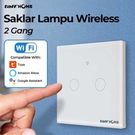 RF Smart Home 2 Gang Wireless WiFi Light Switch - WHK05