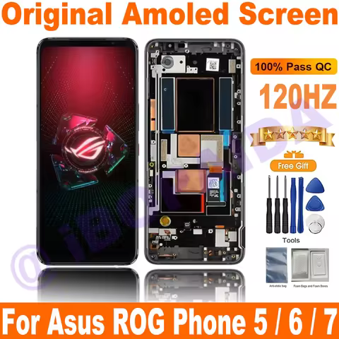 6.78"Original For Asus ROG Phone 5 / 6 / 7 LCD Display Touch Screen Digitizer Assembly For Asus Rog5