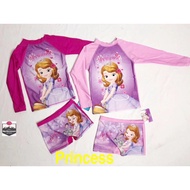 rush guard swimsuit for kid girl Elsa princess