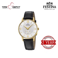 Festina F20567/2 Analog Black Leather Strap Watch For Men