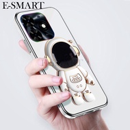 For itel A50 Case Couple Astronaut Cartoon Smooth Electroplated Bracket for itel A50 Phone Casing