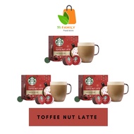 STARBUCKSแคปซูลกาแฟ TOFFEE NUT LATTE แคปซูลกาแฟคั่วบด 12 แคปซูล 1 กล่อง