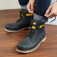 Iron Toe Project Safety Shoes -Caterpillar Holton Steel Toe Varka Shoes Field Work Boots Synthetic Leather Strap