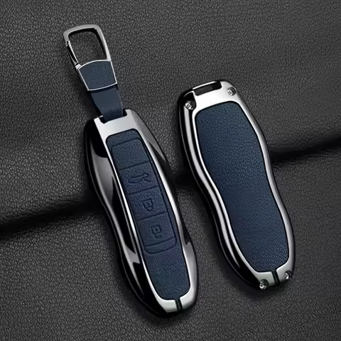 Metal Car Key Case Cover For Porsche Cayenne 958 911 Lepin 996 Macan Boxster Panamera 997 944 924 Pa