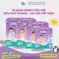 [LARGE SAVING PACKAGE] Bobby Ultra+ diapers/diapers all sizes M96/L88/XL76/XXL70/3XL24 for babies up