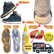 Whitening sneaker shoe care cleaning tool formulation Pemutih basuh sabun kuning kasut sepatu icy bo