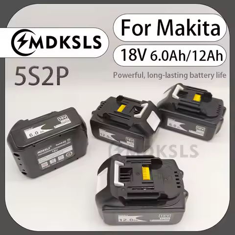 2026 NEW for Makita 18V 6/12Ah Rechargeable Power Tools Battery with LED Li-ion Replacement LXT BL18