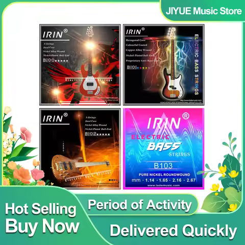 IRIN 4/5 String Electric Bass Strings Steel Core Nickel Plated Alloy Wound String Beginner Professio