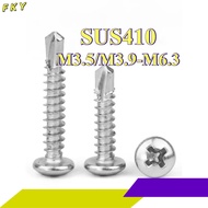 410 stainless steel cross head self-tapping self-drilling screw pan head drill tail dovetail screw M