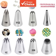 1PCS Stainless Steel Icing Tip Piping Nozzles #195 #336 #2 #1C #853 #1G #112 #1M Russian Nozzles Coo