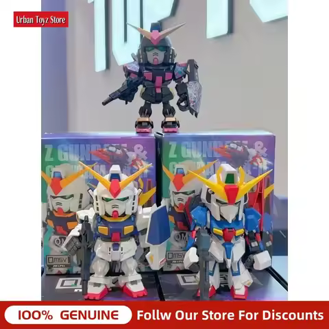 Genuine Bandai Z Gundam Qmsv Mini Series, Izgundam Collectible Figurine Desktop Ornament Blind Box H