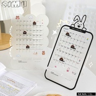 SIMULR Sliding Desk Calendar, Acrylic Cute Schedule Planner,  Simple Office School Supplies Home Decoration Daily Agenda Planner