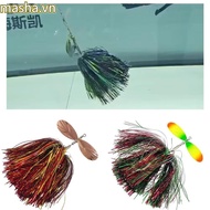 Fishing Spinner Bait, 45g Bright silk Bucktail Spinner Bait, Musky Bucktail metal sequin Spinner Des