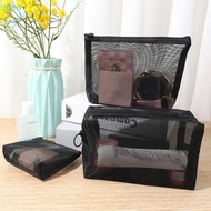 JRMO Black Makeup Bags Small Large Mesh Transparent Cosmetic Bag Organizer For Cosmetics Storage Pencil Cases Neceser Pouch HOT