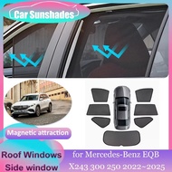 Magnetic Sunshades for Mercedes-Benz EQB X243 300 2022~2025 Roof Windows Sun Visor Windshield Curtai