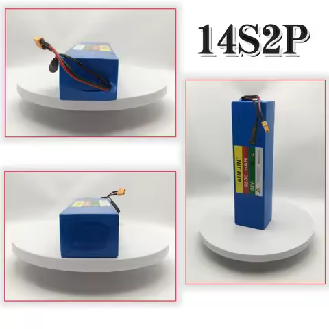 52V 6.8AH Li-ion Battery Pack with BMS 14S2P for Bicycles, Scooters, Motorcycles