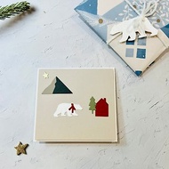 手作雪地北極熊聖誕卡片/DIY 材料包附禮物包裝