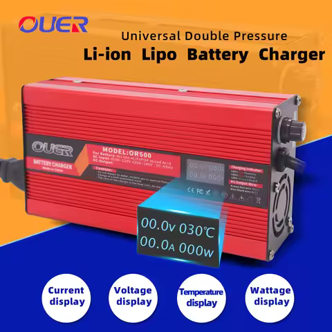 46.2V 10A Lithium Charger Smart Usd For 11S 40.7V Li-ion Battery Fast Charging With OLED Display