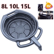 Tray tadah minyak hitam 8L 10L 15L Plastic Oil Drain Pan Waste Engine Oil Collector Tank Gearbox Oil