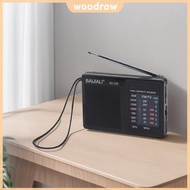 Portable Radio Battery Powered AM FM Radio Vintage Radio for Elderly (Black) [Woodrow.sg]