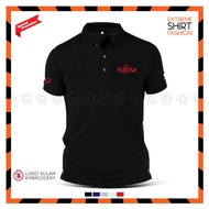 Premium Polo Fujitsu Electronic Laptop Lifebook Server Baju T-Shirt Lelaki Design Logo Sulam Cotton