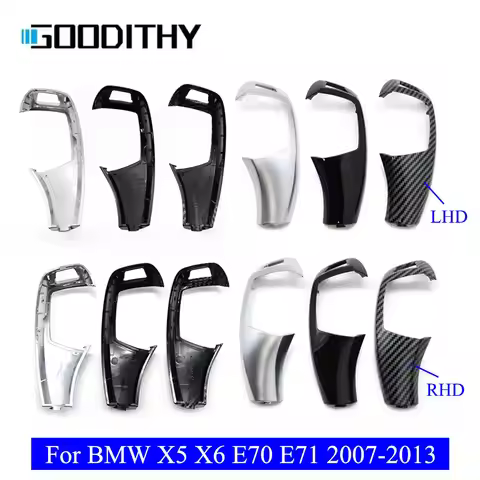 For BMW X5 X6 E70 E71 E72 LHD RHD Car Gear Shift Knob Protect Cover Trim Auto P Parking Button Cap 2