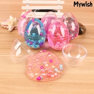 [mywish]DIY Slime Toy Stretchy Non-sticky Egg Style Faux Pearl Crystal Cloud Anti-stress Vent Toys Colorful Transparent Slime Clay Playing Toys Kid Toy Gift