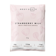 *嘖嘖爆款 [Body Goals] 乳清蛋白飲 (30包/盒) 30入組-草莓牛奶