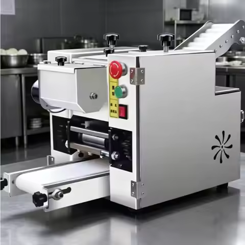 Commercial Electric Automatic Dumpling Wrapper Machine Round Square Gyoza Empanada Tortilla Chapati 