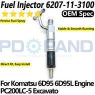New Diesel Fuel Injector For Komatsu 6D95 6D95L Engine PC200LC-5 6207-11-3100 OEM Spec
