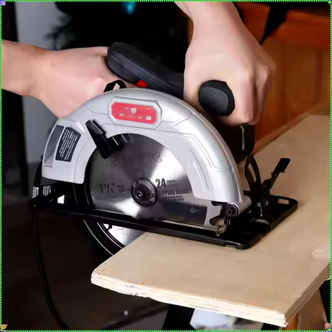 12 Amp Corded 7-1/4 inch Circular Saw with Steel Plate Shoe, Adjustable Bevel, Blade, New Condition